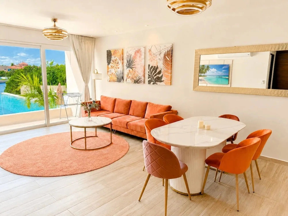 Marina view 3BR pool 7min walk to beach
