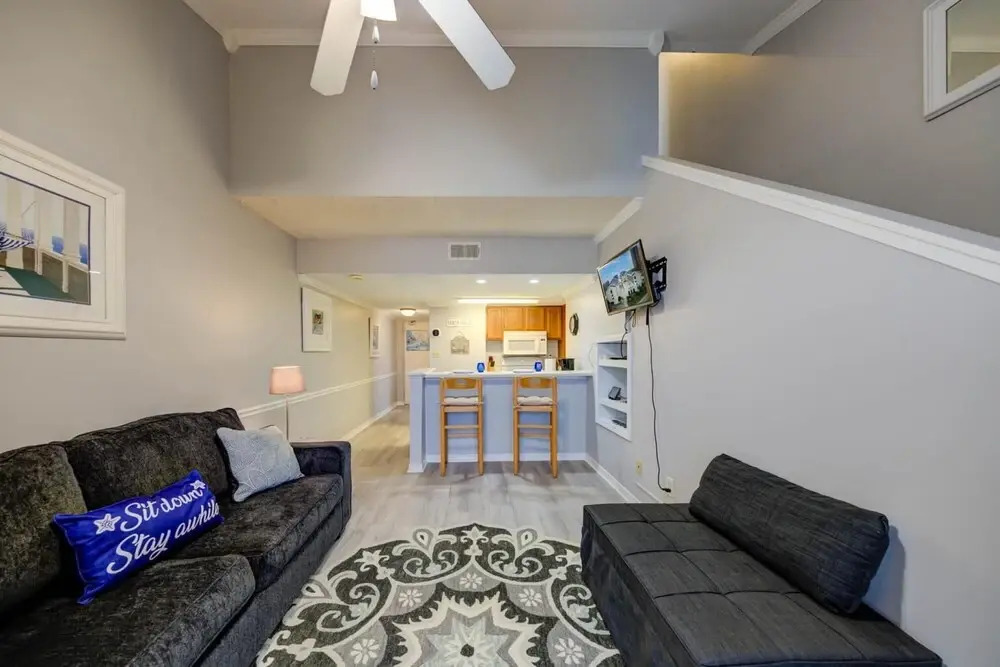 Sunset views overlooking the sugar sands in Orange Beach with multiple pools