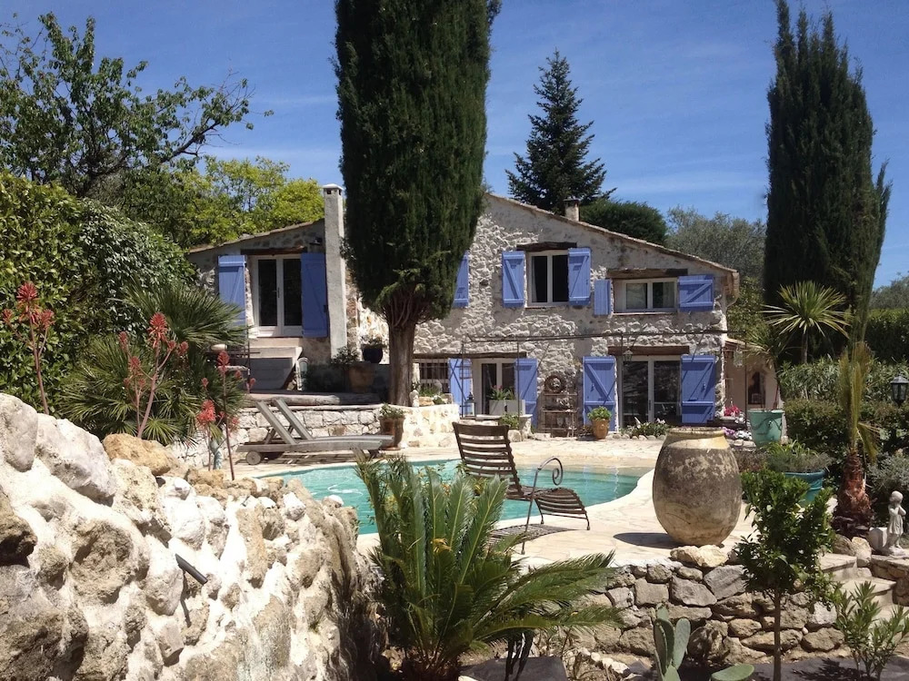 Stone Villa in Saint-jeannet With Roofed Terrace and Garden