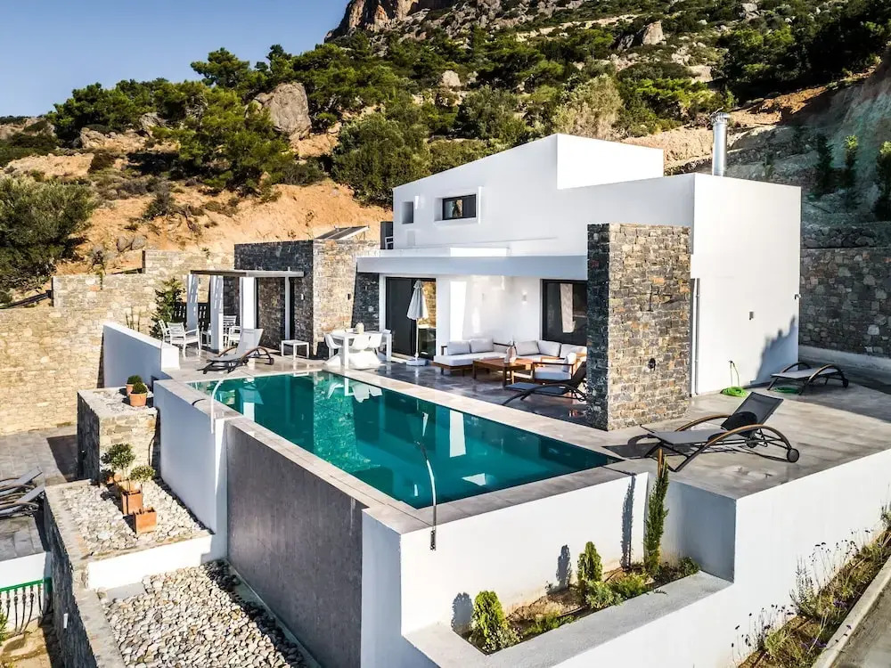 Hillside Villa With Private Waterfall Pool and Glorious Terrace With Panoramic Views