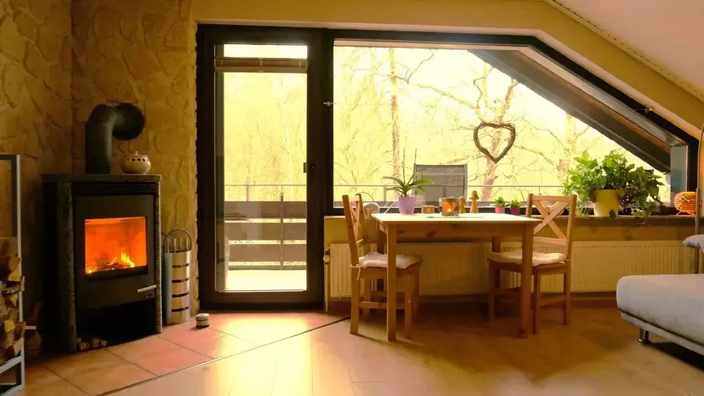 Ferienwohnung im Wald mit Kamin