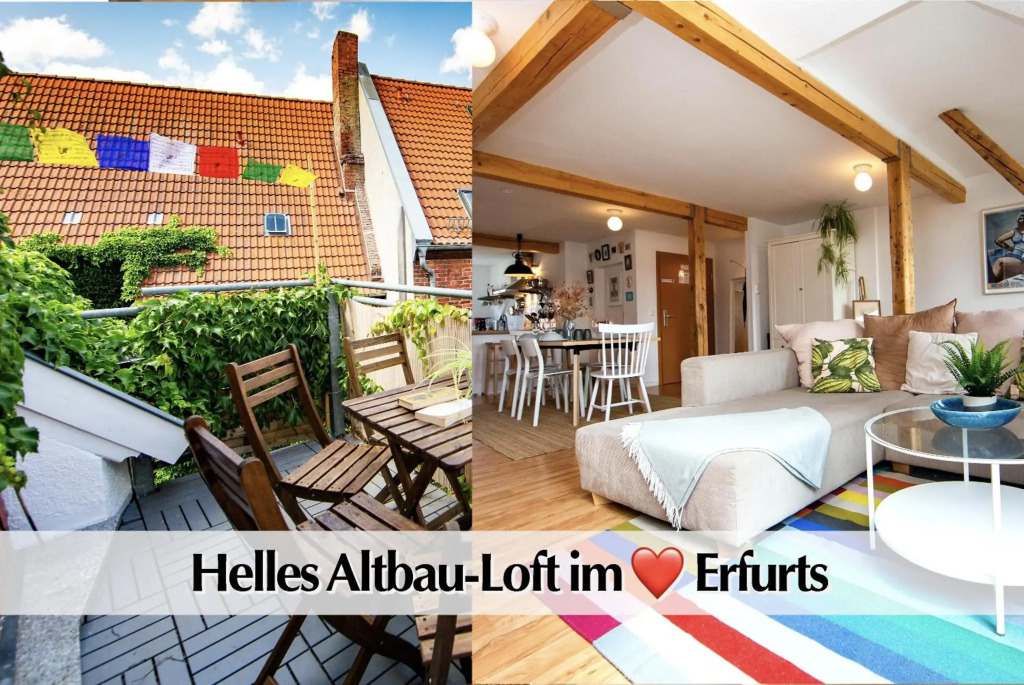 Schickes 80m2 Maisonette-Loft in zentraler Lage Erfurts mit Balkon