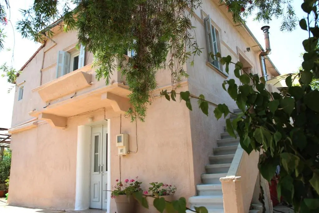 house in the village near the sea