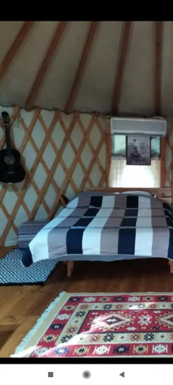 Yurt Located in a Little oak Grove