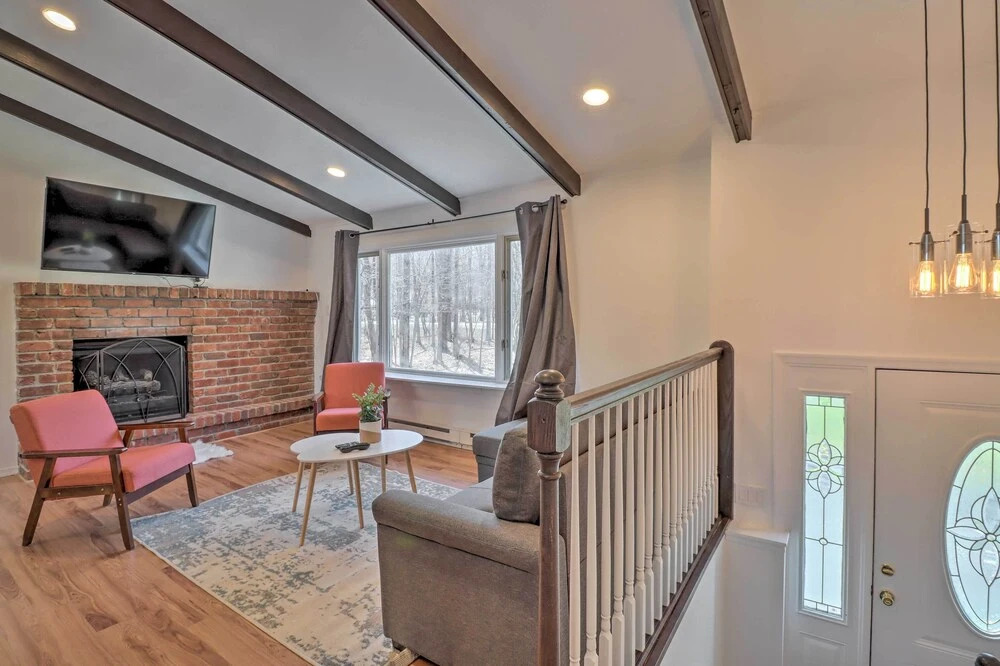 Sleek Albrightsville Home w/ Deck, Game Room