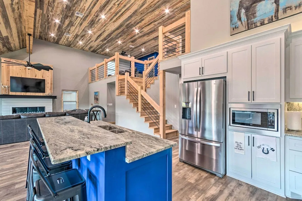 Upscale Riverfront Home w/ Beach & Fire Pit!