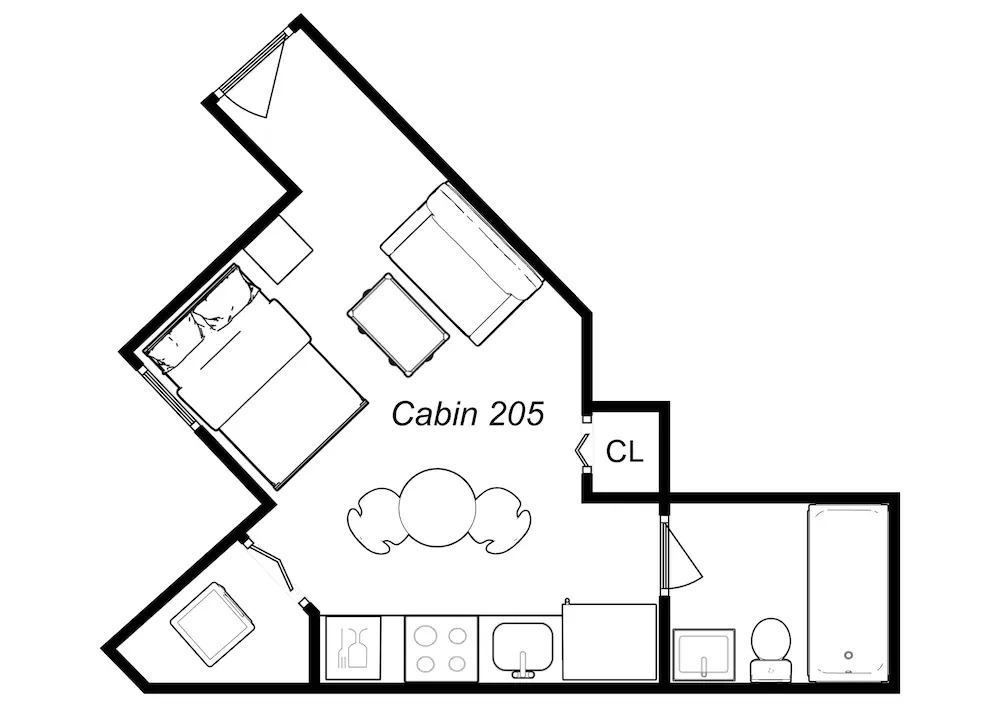 Full Kitchen And A Spa Bath - You Seriously Need To See This Studio! - 747 Lofts Cabin 205 by RedAwning