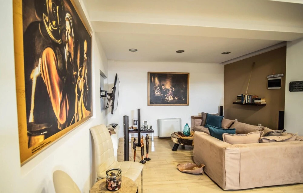 Amazing Home in Milatos with Hot Tub, Sauna & WiFi