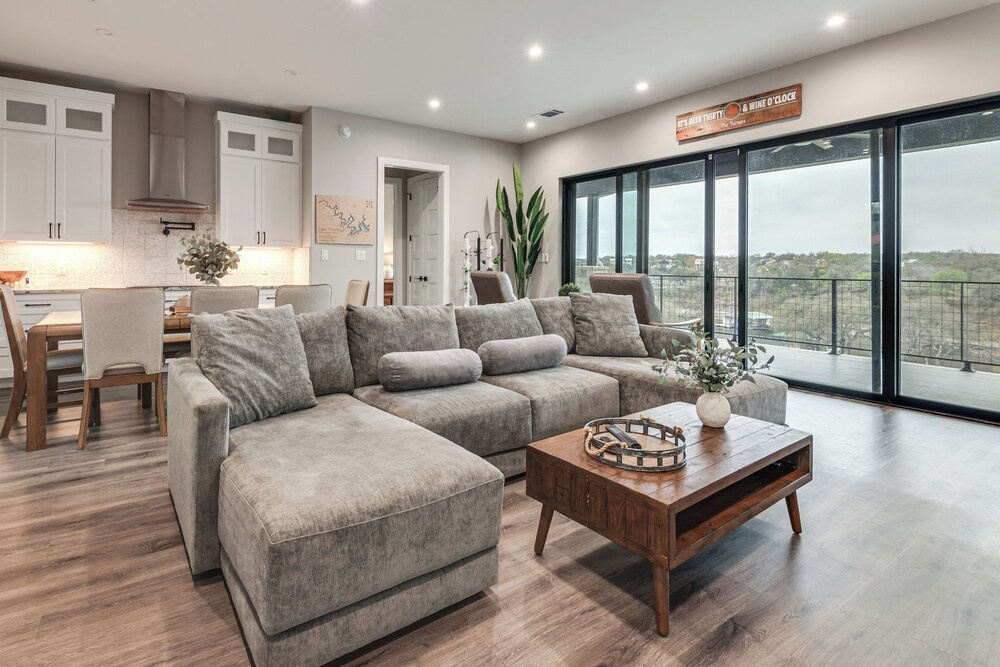 Hot Tub, Dock & View! Lakefront Marble Falls Home