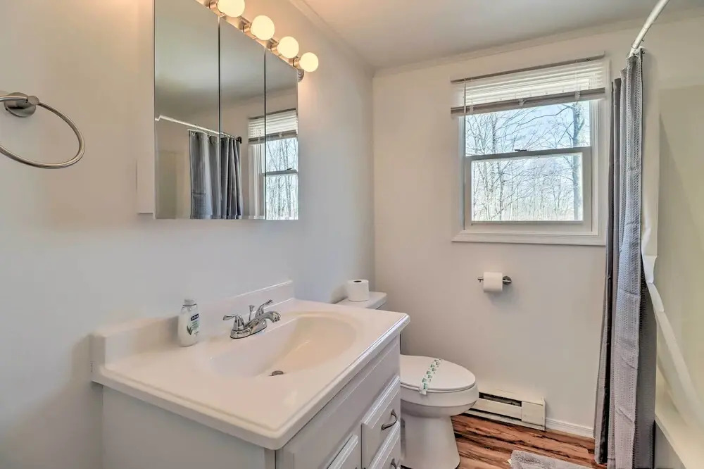 Sleek Albrightsville Home w/ Deck, Game Room