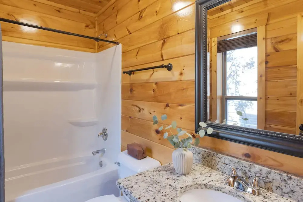A View for All Seasons Luxe Smoky Mountain Cabin With Hot Tubs Game Room