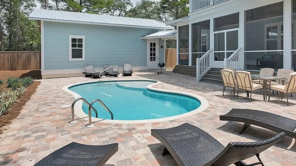 Private Pool and Gulf Side in Seagrove + Beach Service