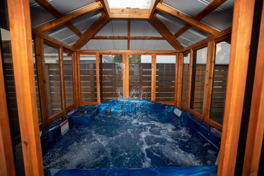Brand New Modern Pet Friendly Zen Home W/ Private Home Theater & Hot Tub! 2 Bedroom Home by RedAwning