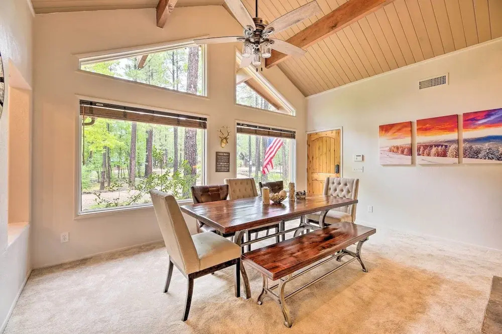 Wooded Yard, Gas Grill: Lush Pinetop Retreat