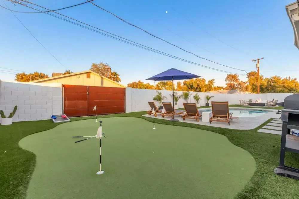 The Melrose ASU Pool Workspace Firepit