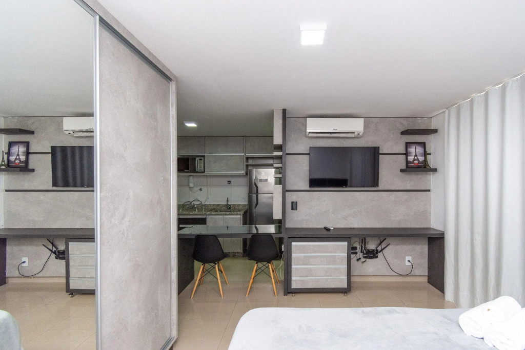 Flat moderno e completamente mobiliado no Setor Bueno - Edifício The Expression - TH1806