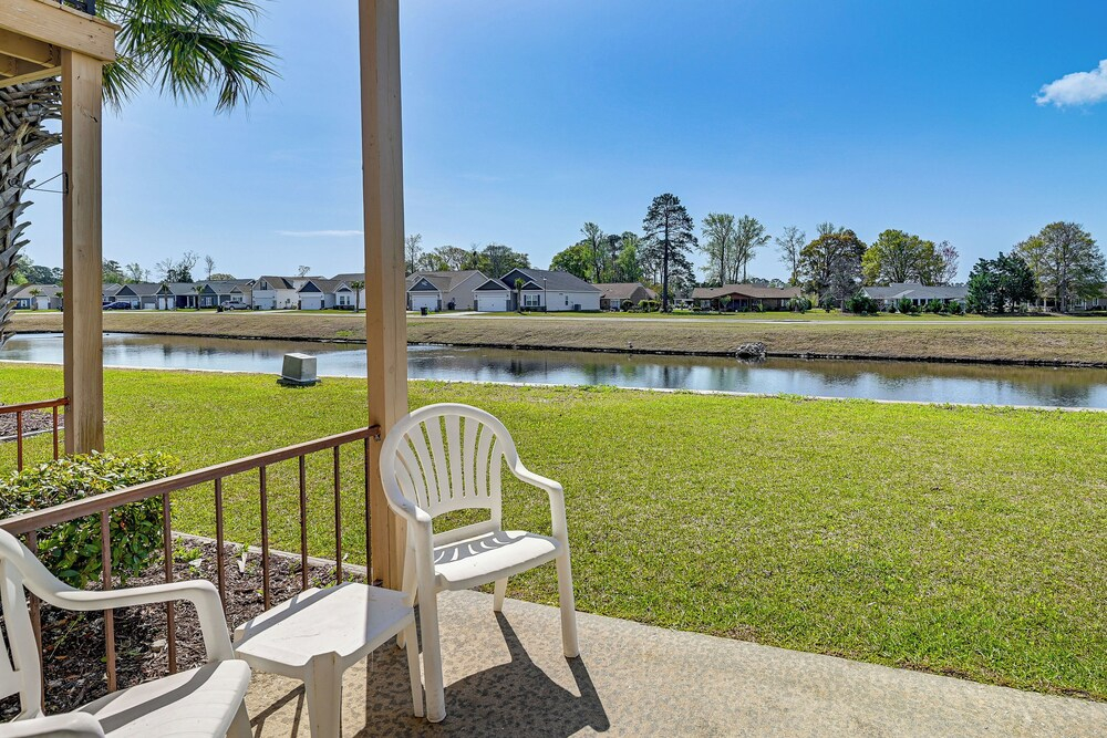 Water-view Patio! Condo 2 Mi to Surfside Beach