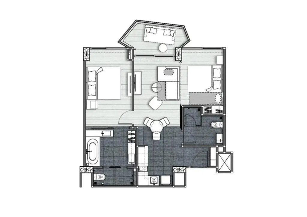 Veranda Seaview 2 BR Beach front residence HuaHin