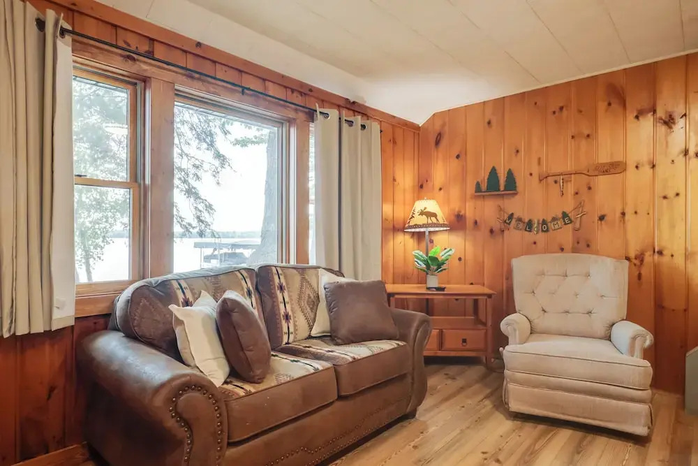 Dock + Views: Wooded Cabin on South Twin Lake