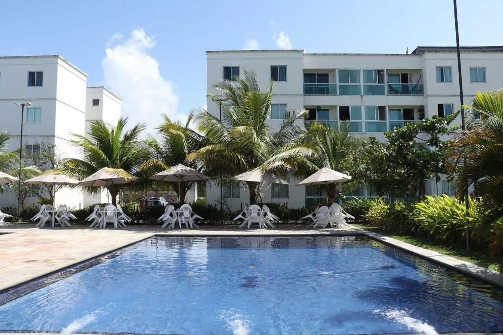 Apartamento Frente Piscina Térreo no Palm Village em Porto de Galinhas - Eco11
