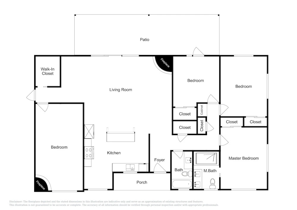 E Mariposa Home 4 Bedrooms 2 Bathrooms Home