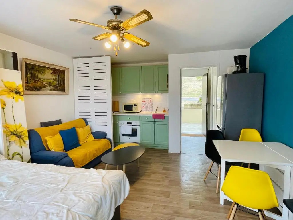 Studio cozy, vue sur le golf Houlgate