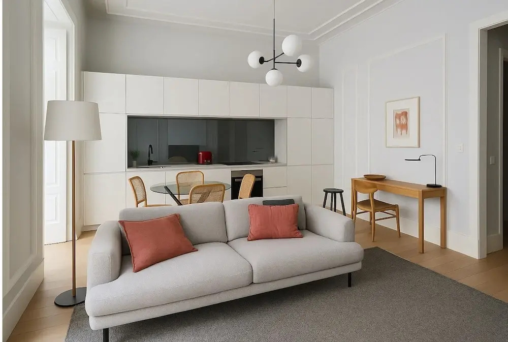 2bed flat with Balcony in Central Lisbon
