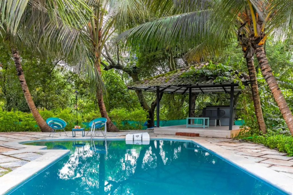 StayVista at Boho Banyan with Pvt Pool & Garden