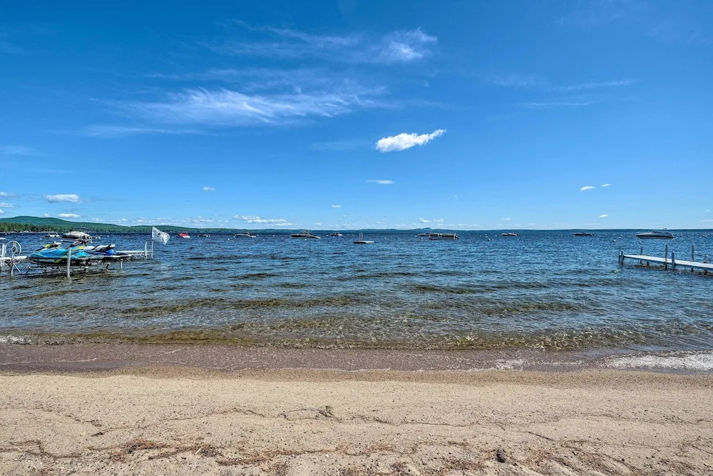 Beachfront Sebago Cottage w/ Deck + Grill!