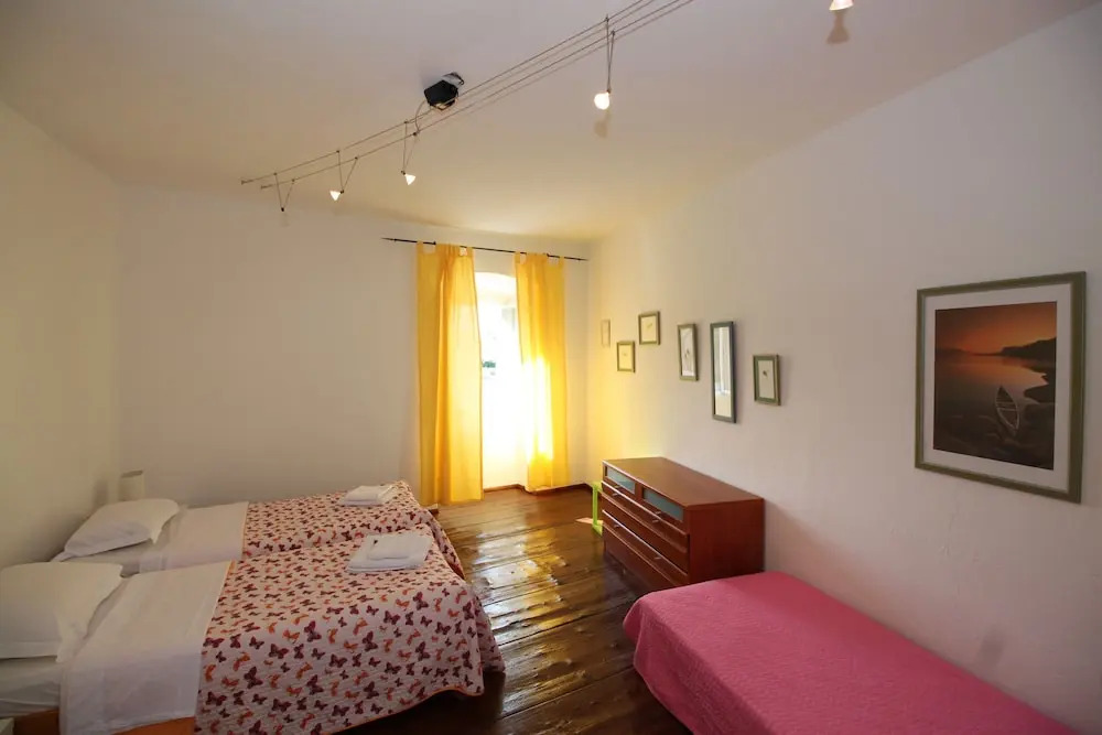 Very Spacious White Croatian Stone Seafront House With Secluded Enclosed Garden