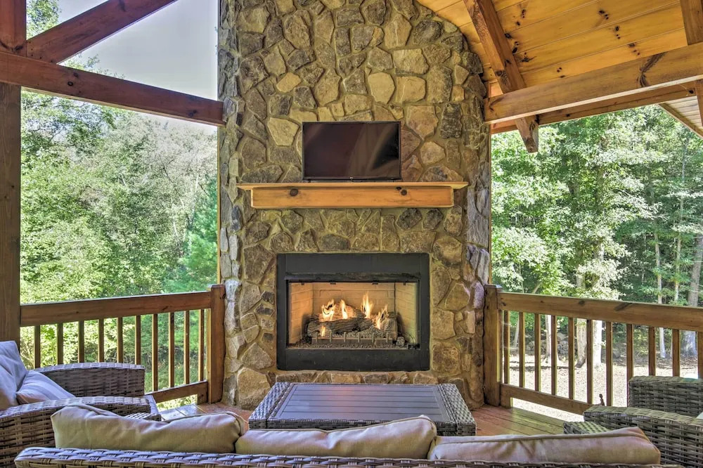 Private Cabin w/ Furnished Porch on < 3 Acres!