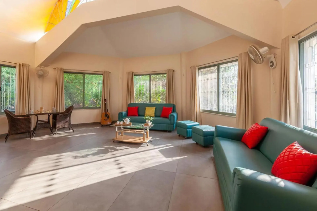 Morning Dew Retreat by StayVista - Modern interiors, Indoor games, Lush greenery, Pool & Gazebo await your escape