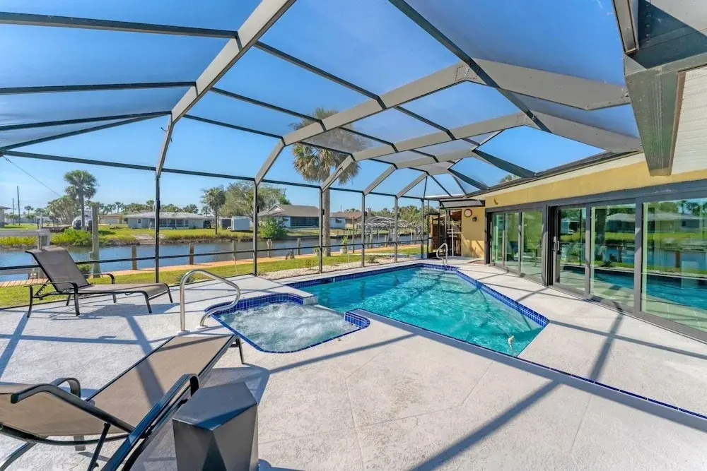Port Charlotte 3 Bedroom Pool+Spa Vacation Home on Canal 3 Home