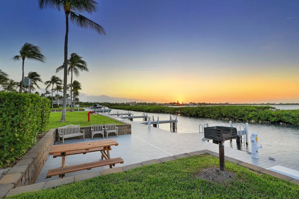 Waterfront luxury Villa 34 with sunset views and boat slip