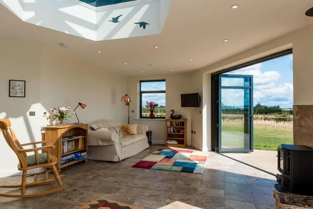 The Hexagon, wow what a location, views over the Essex marshes and sea