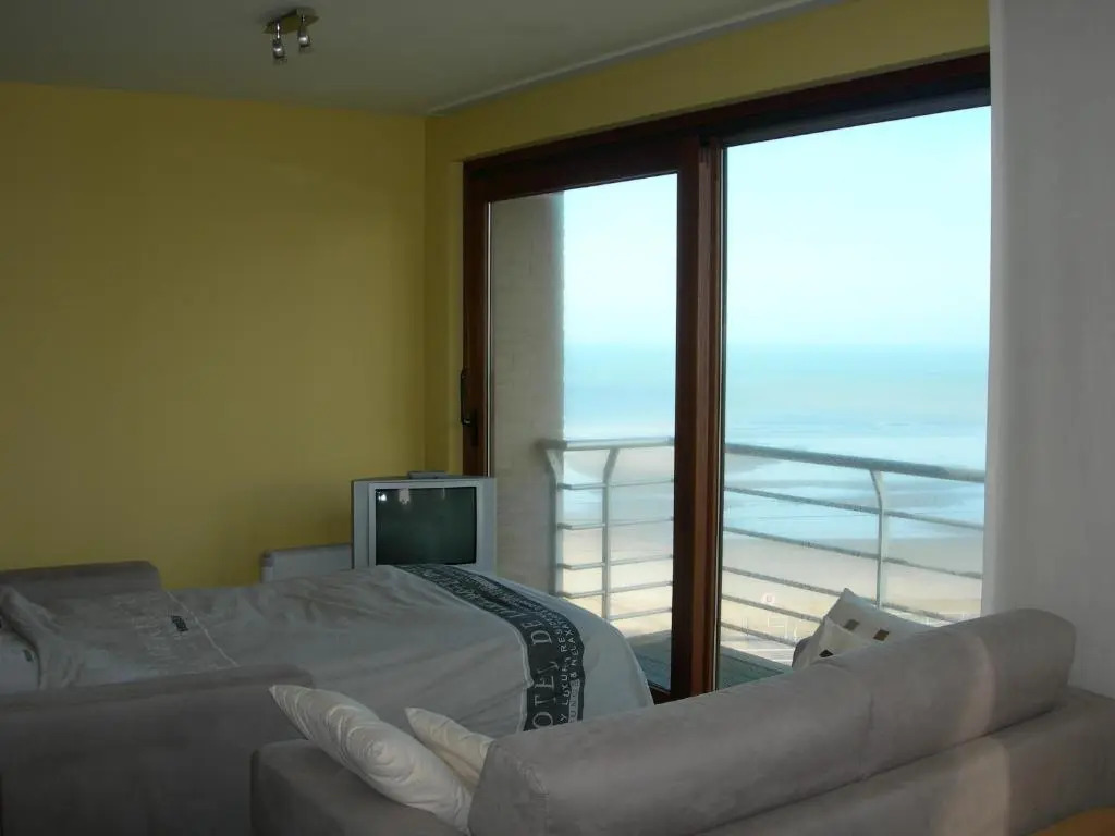 Studio apartment 'De Strandwandeling' with frontal sea view near Ostend