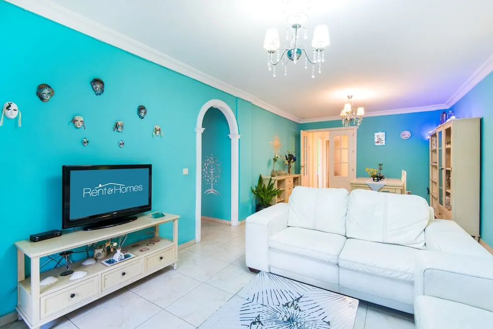 RentAndHomes Los Boliches Blue&Green Apt