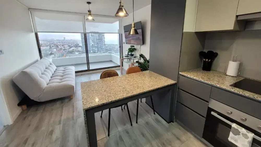 Hermoso departamento de 1D, terraza y vista al mar