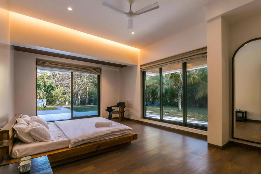 Reflection House by StayVista with Pool, Terrace bar, Indoor games & Exquisite interiors in a nutshell