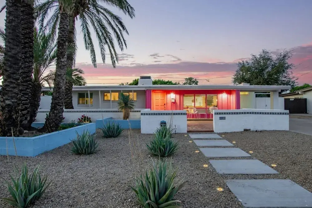 Northview Mid-century Escape Pool Firepit Bocce