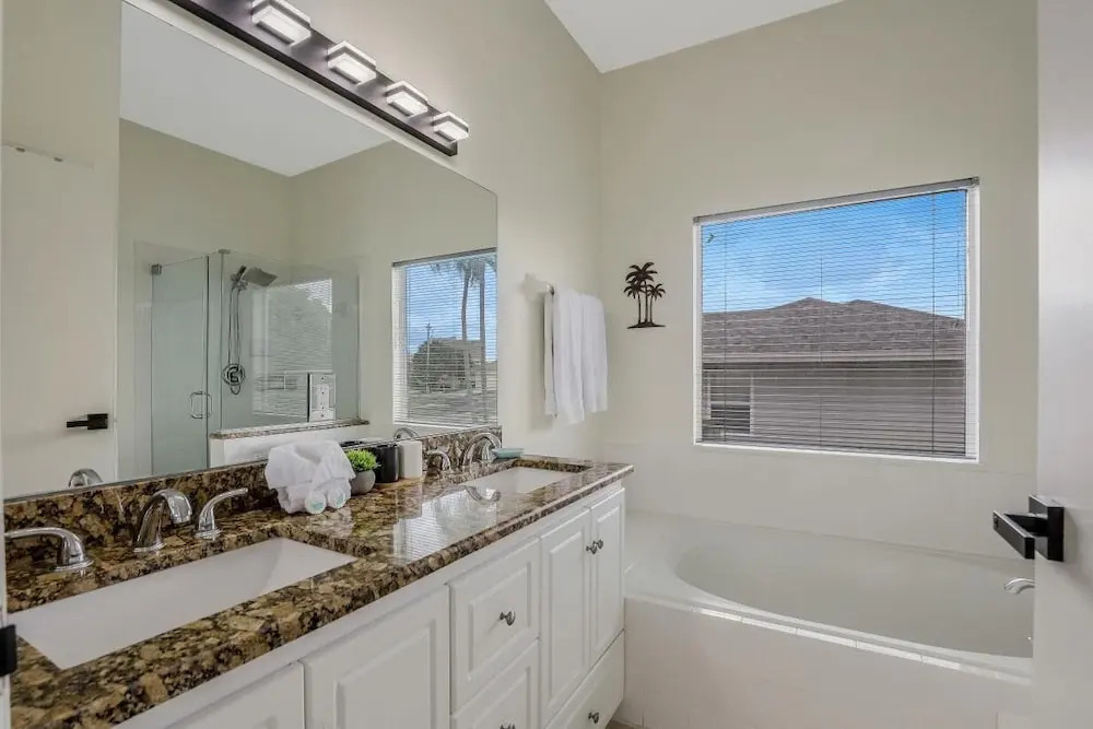Pet-friendly home with southern exposure and pool