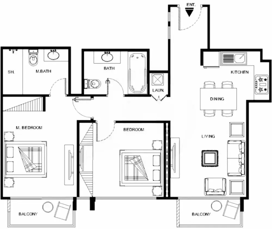 LUX | 47th Floor | Panoramic View | 2BR | Downtown