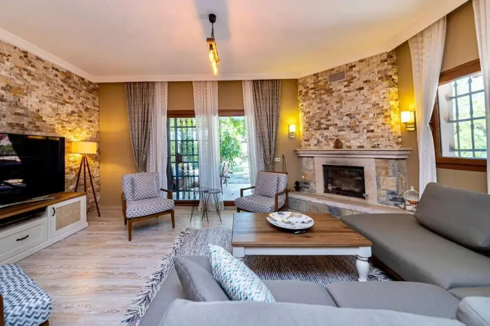 Luxury House with Shared Pool and Sauna in Bodrum