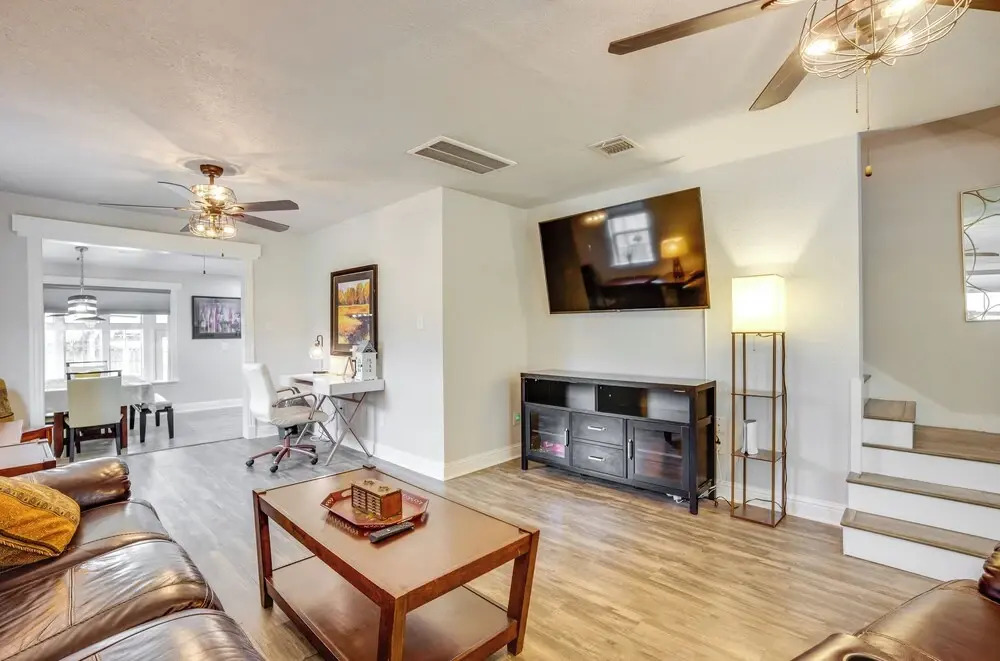 Backyard, Deck & Fire Pit: Conroe Getaway