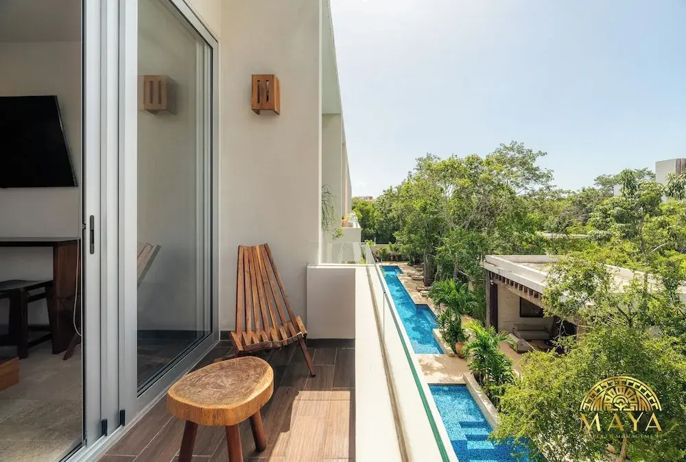 NHOA 303B Lux 1BR Condo Pool View in Aldea Zama
