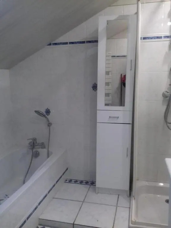 Appartement en loft 50m2 dans maison avec chambre en mezzanine et canapes lits dans salon