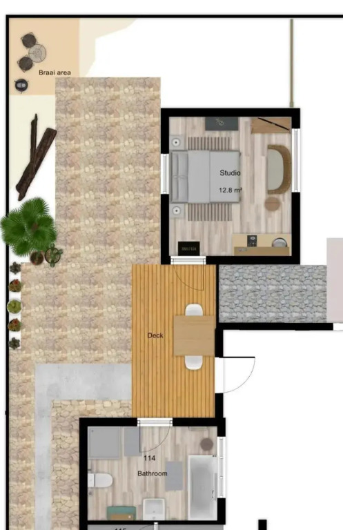Caren's Hideaway - 7 min walk to Beach & Covered Patio, Braai & WIFI