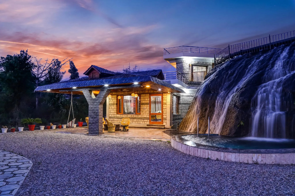 Belvilla 3BHK Modern Villa with Mini Waterfall and Lawn