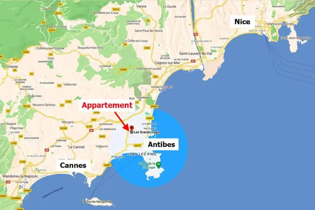 Casalionelantibes Appartement de 70m2 avec jardins et parking