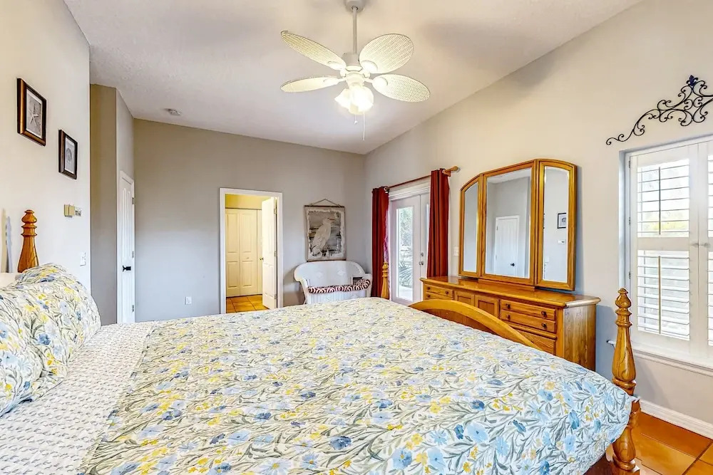 Tropical Gem w/ Courtyard & Large Deck Stroll 1 Block to Beach Boardwalk